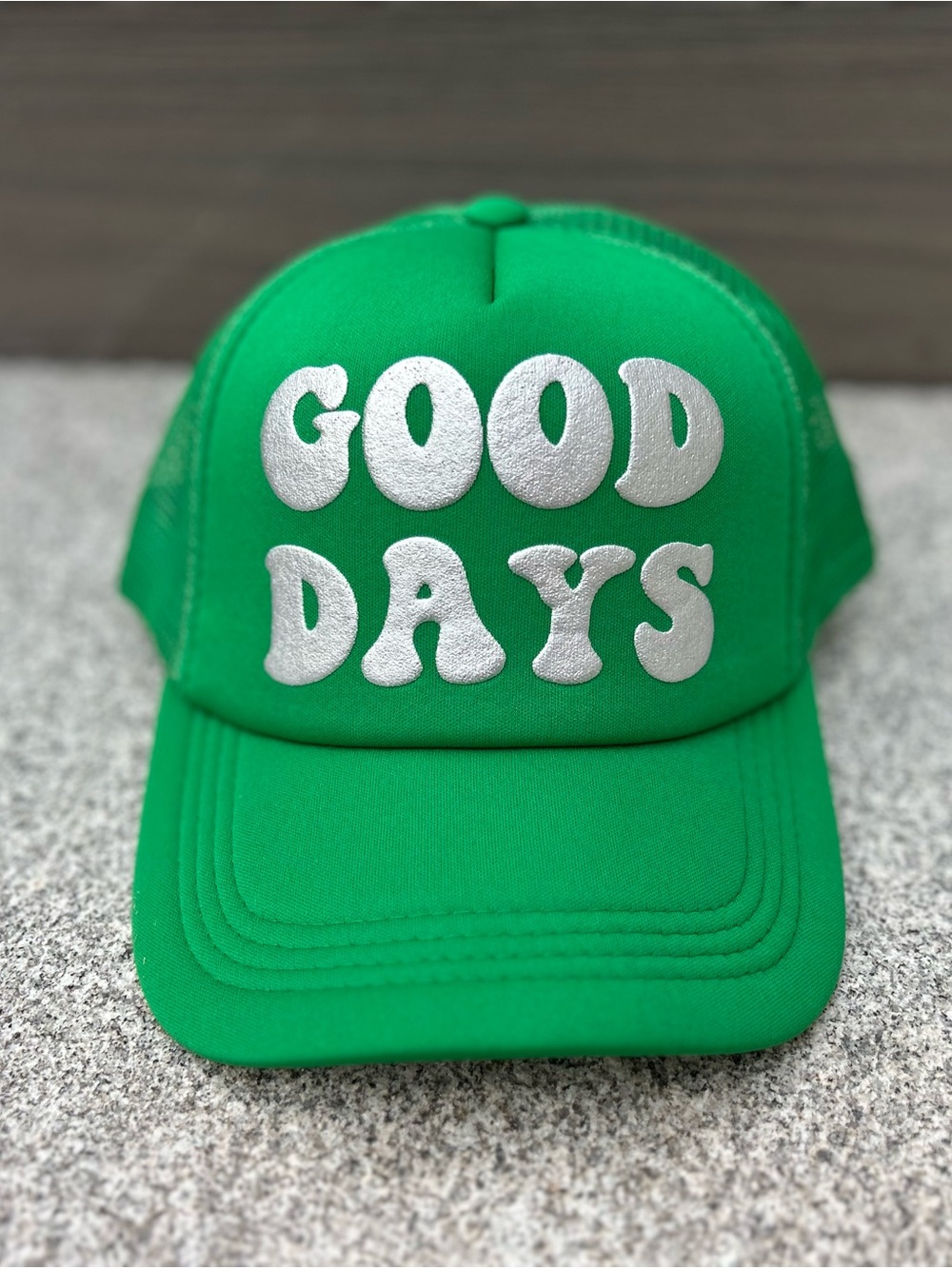 Green 'GOOD DAYS' Foam Trucker Hat